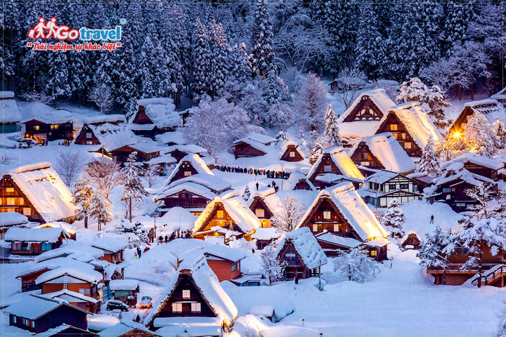 Làng cổ Shirakawago nổi tiếng nhất Nhật Bản khi vào đông